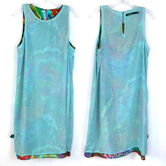 Lauren Ralph Lauren Women's Tropical Floral Shift Sleevless Dress Sz 12 - Picture 15 of 16